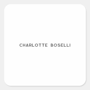 Minimalistische Elegante Klassieke Zakelijke Simpl Vierkante Sticker