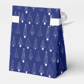 Minimalistische Elegante Koninklijk Blauwe Witte K Bedankdoosjes (Achterkant)