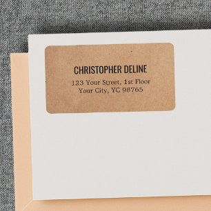 Minimalistische Elegante Kraft Papier Etiket