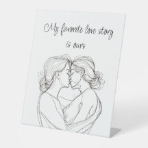 Minimalistische Elegante Lesbische Kus