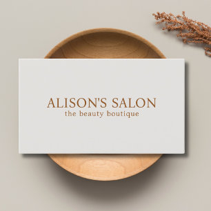 Minimalistische Elegante Lichte Beige Bruine Schoo Visitekaartje