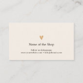 Minimalistische Elegante Luxe Witte Winkel Coupon (Achterkant)