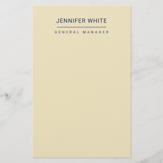 Minimalistische Elegante Moderne Eenvoud Briefpapier (Voorkant)