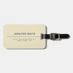 Minimalistische elegante moderne vlakte bagagelabel
