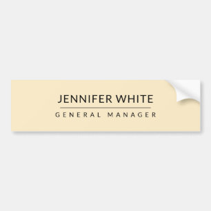Minimalistische elegante moderne vlakte bumpersticker