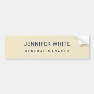 Minimalistische elegante moderne vlakte bumpersticker