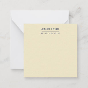 Minimalistische elegante moderne vlakte notitiekaartje