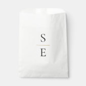 Minimalistische Elegante Monogram Bruiloft Bedankzakje (Voorkant)