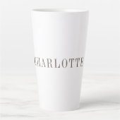 Minimalistische elegante naam voor klassieke profe latte mok (Voorkant)