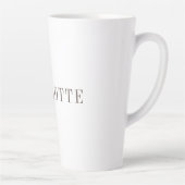Minimalistische elegante naam voor klassieke profe latte mok (Rechts)
