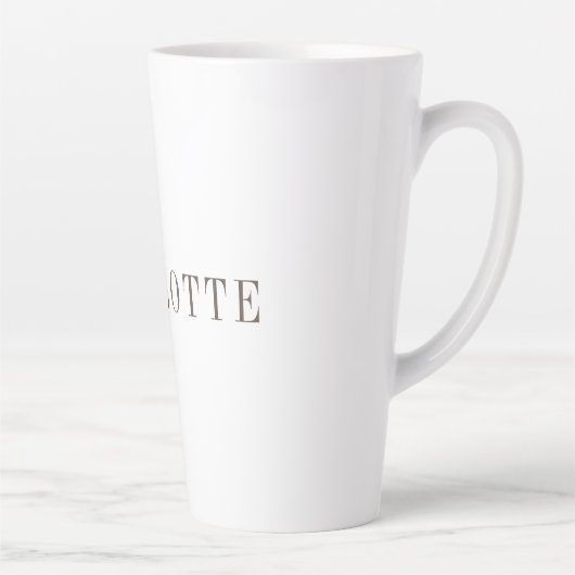 Minimalistische elegante naam voor klassieke profe latte mok (Rechts)
