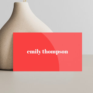 Minimalistische elegante pastel rood wit consultan visitekaartje
