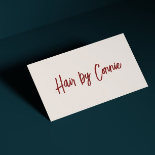 Minimalistische elegante pastelhaarstylist visitekaartje