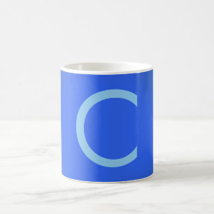 Minimalistische Elegante Professionele Monogram Bl Koffiemok