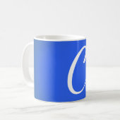 Minimalistische Elegante Professionele Monogram Bl Koffiemok (Voorkant links)