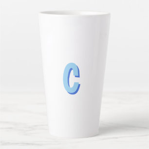 Minimalistische Elegante Professionele Monogram Bl Latte Mok