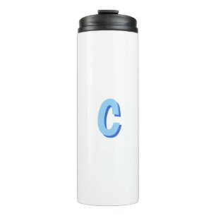 Minimalistische Elegante Professionele Monogram Bl Thermosbeker