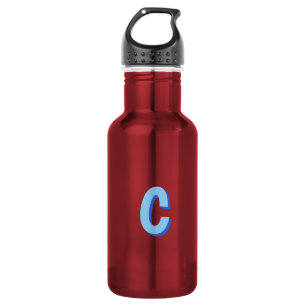 Minimalistische Elegante Professionele Monogram Bl Waterfles