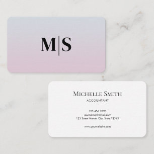 Minimalistische Elegante Roze Monogram Initiaal Ac Visitekaartje
