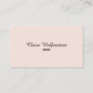 Minimalistische Elegante Roze Roze Script Professi Visitekaartje