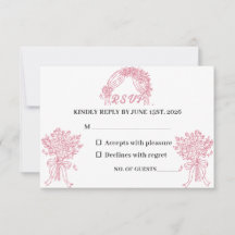 Minimalistische Elegante Roze Trouwdag