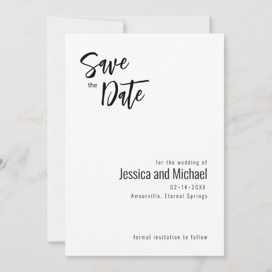 💍 minimalistische elegante save the date