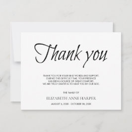 Minimalistische Elegante Script Bedankkaart Na Een RSVP Kaartje