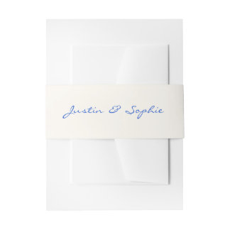Minimalistische Elegante Script Bruiloft Uitnodigingen Wikkel