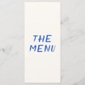 Minimalistische Elegante Script Bruiloftsmenu Menu (Achterkant)