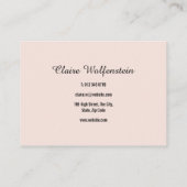 Minimalistische Elegante Script Professioneel Visitekaartje (Achterkant)