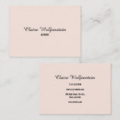 Minimalistische Elegante Script Professioneel Visitekaartje (Voorkant / Achterkant)