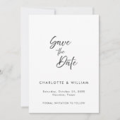 Minimalistische Elegante Script | Trouwen Save The Date (Voorkant)