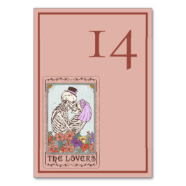Minimalistische Elegante Tarot Skelet Bruiloft Kaart