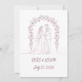 Minimalistische Elegante Trouw Uitnodiging