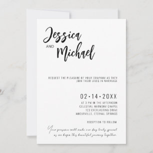 💍 Minimalistische Elegante trouwkaart Kaart