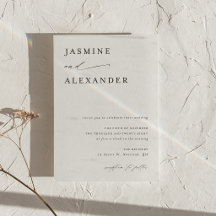 Minimalistische Elegante Trouwkaart