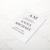 Minimalistische Elegante Trouwkaart – Luxe Stijl Folie Uitnodiging (Gedraaid)