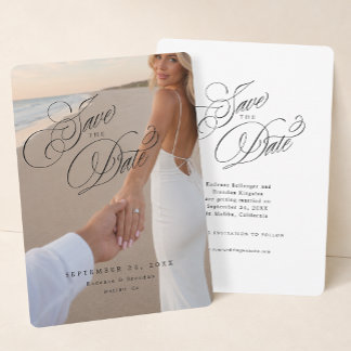 Minimalistische Elegante Typografie Foto Save The Date