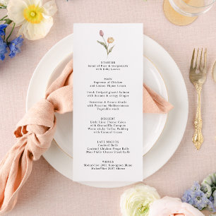 Minimalistische Elegante Typografie Tulp Bloemenbr Menu