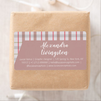 Minimalistische Elegante Verzendlabels met Naam Etiket