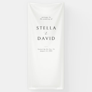 Minimalistische Elegante Welkom Trouw Vinyl Banner
