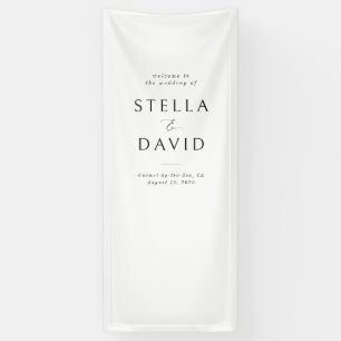 Minimalistische Elegante Welkom Trouw Vinyl Banner