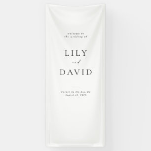 Minimalistische Elegante Welkom Trouwen Vinyl Bann Spandoek