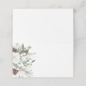 Minimalistische elegante winter evergreen bruiloft (Buitenkant ongevouwen)