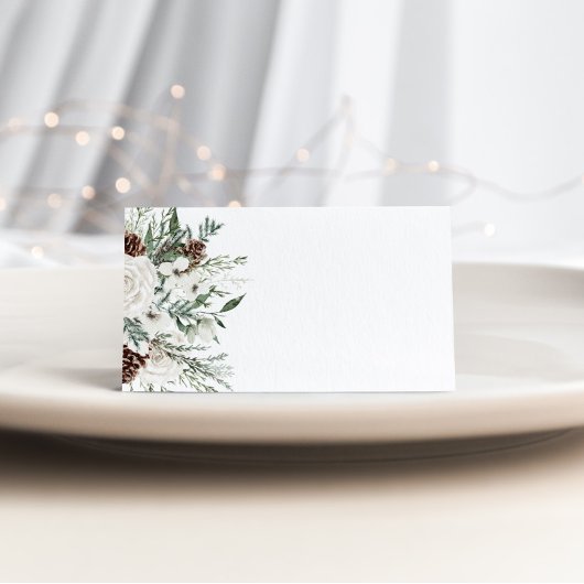 Minimalistische elegante winter evergreen bruiloft