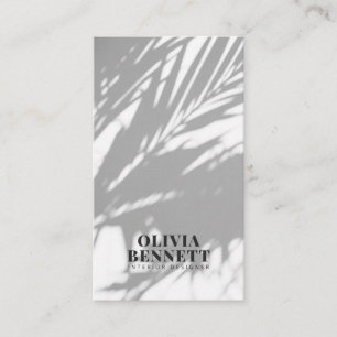 Minimalistische elegante witte moderne interieuron visitekaartje