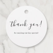 Minimalistische Elegante Witte Monogram Klassieke  Bedankjes Labels (Achterkant)