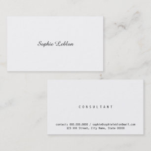 minimalistische elegante zakenvrouw visitekaartje