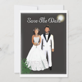 Minimalistische elegante zwart-wit Save the Date