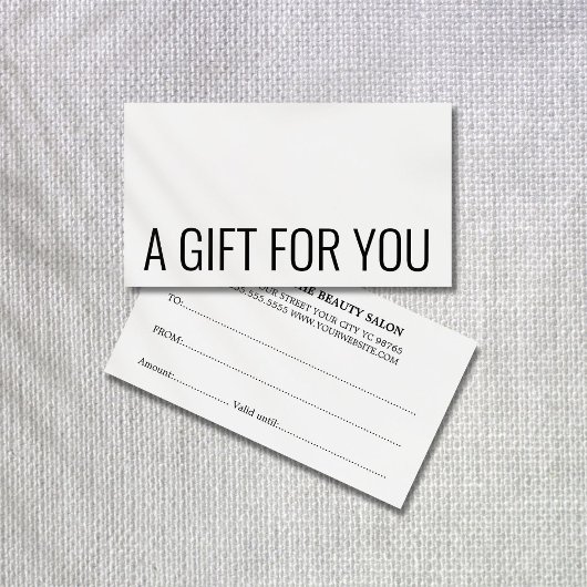 Minimalistische elegante zwart-wit vet visitekaartje